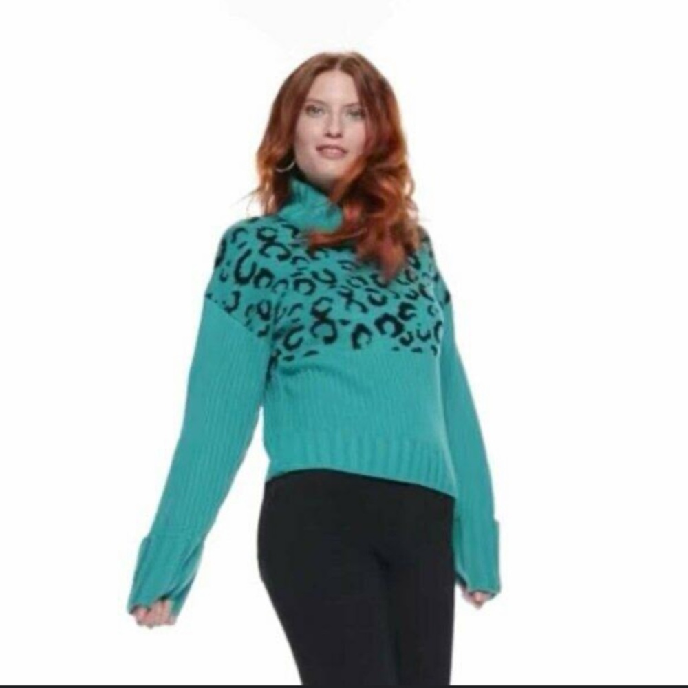 Nine West ribbed cowl neck sweater